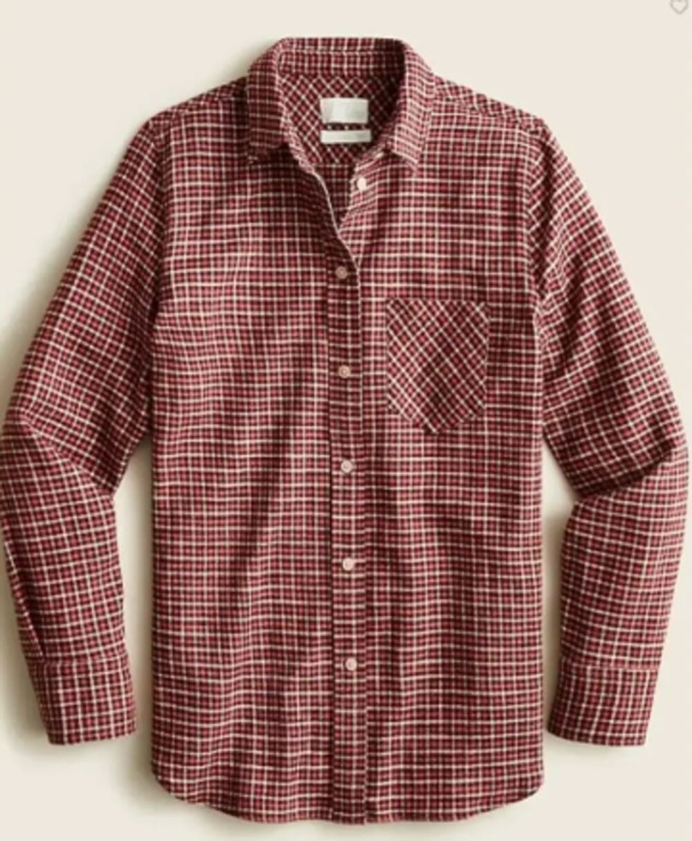 J. Crew Classic-fit Shirt in Prairie Check Flannel Size 4